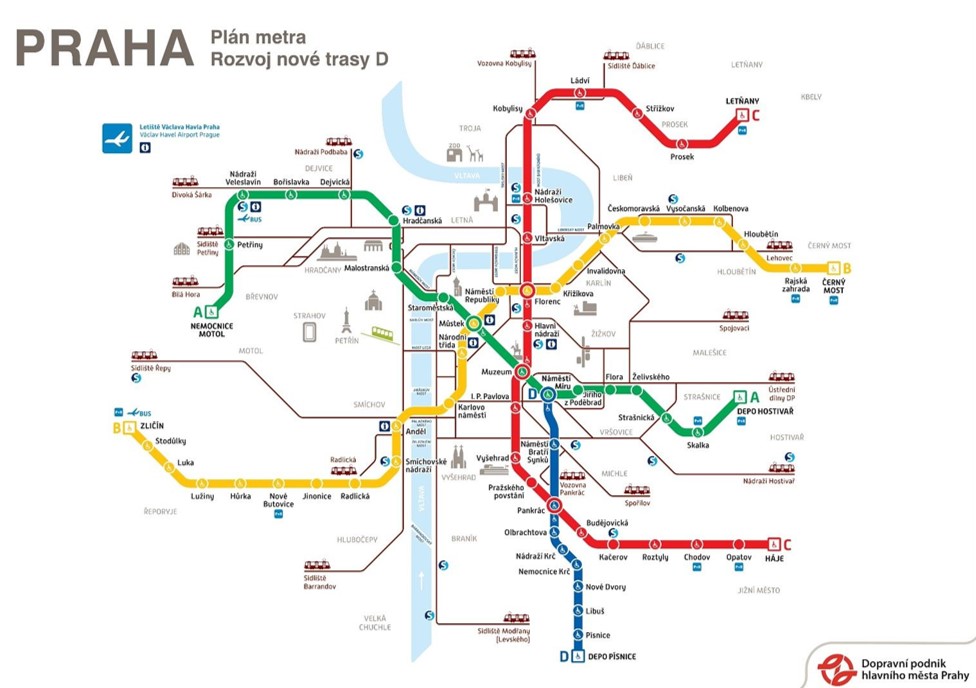 Metro map prague Prague Tram