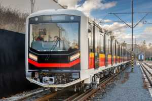 Warsaw metro train