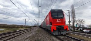 Malachite electric locomotive