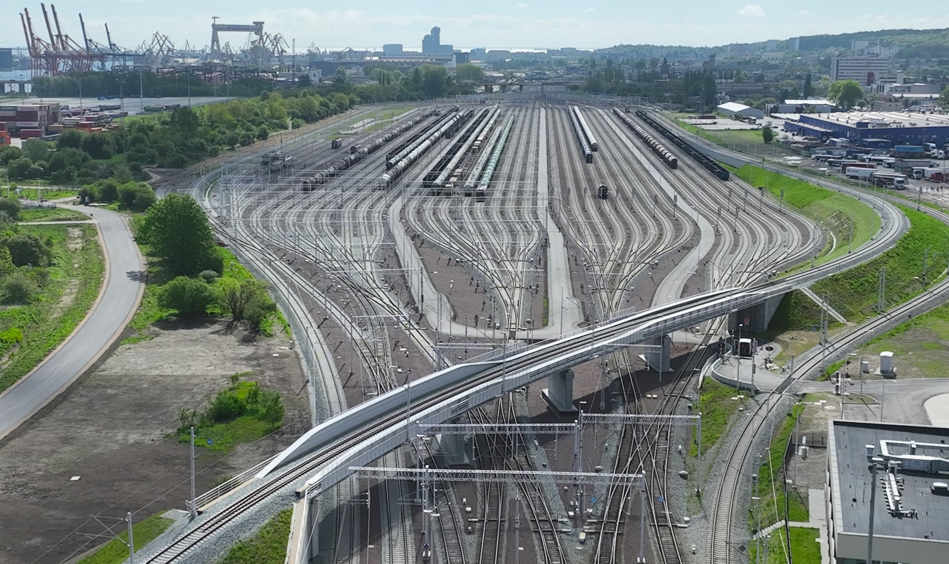 Gdynia port rail access 