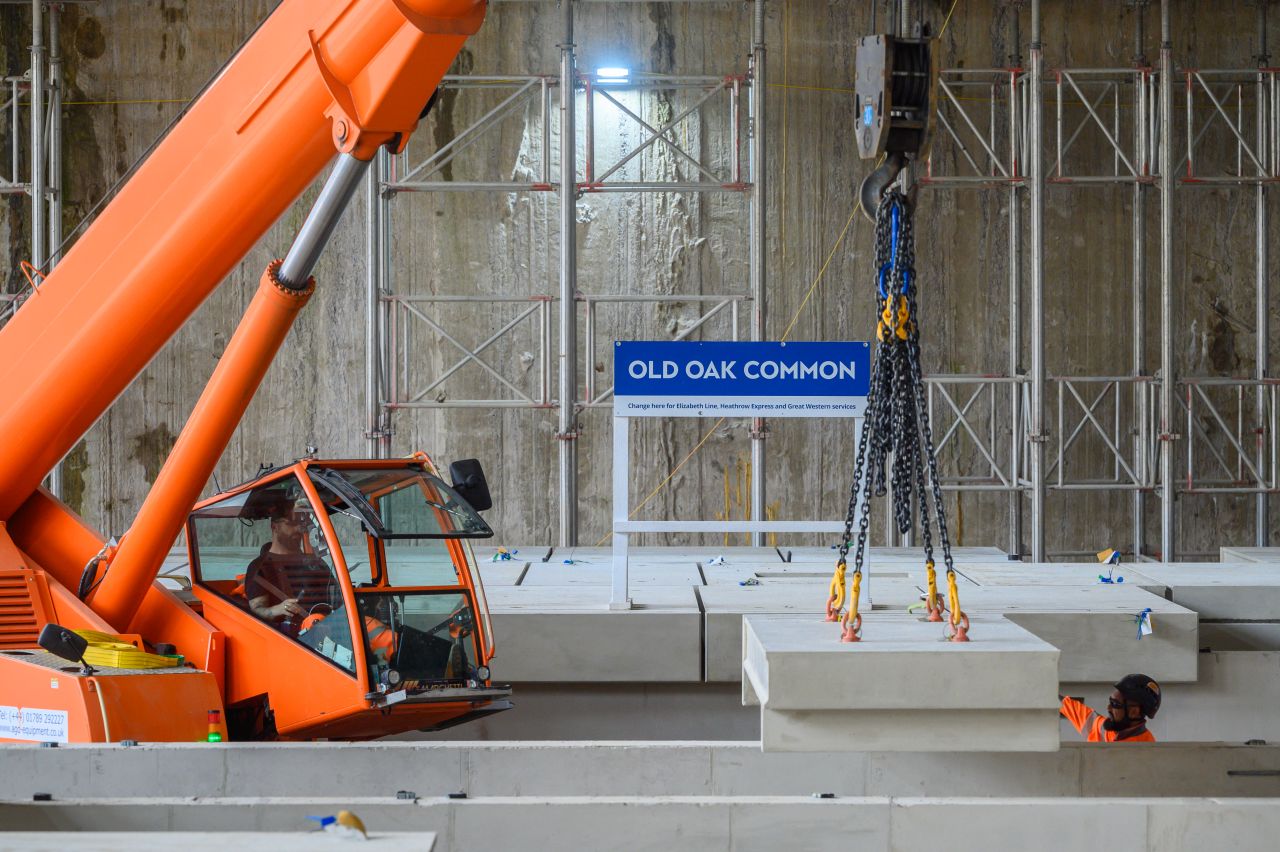 First HS2 platforms installed at Old Oak Common